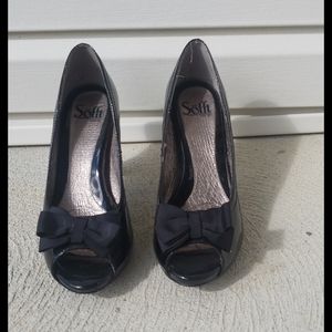 Sofft Rembrandt Black  Peep Toe Heels